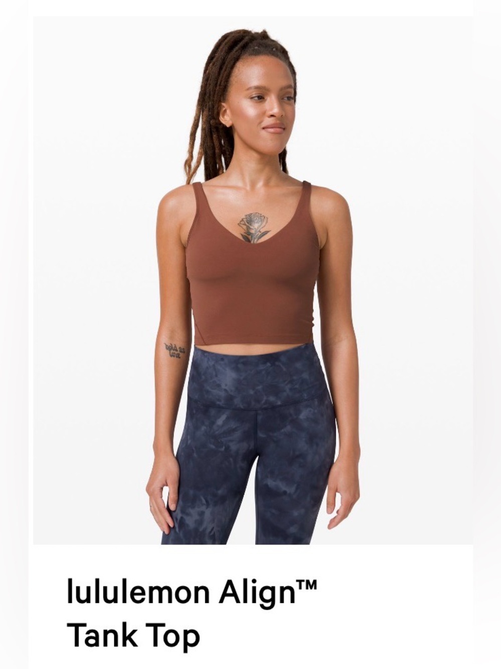 lululemon athletica Align™ V‑Neck Crop Tank Top in Brown